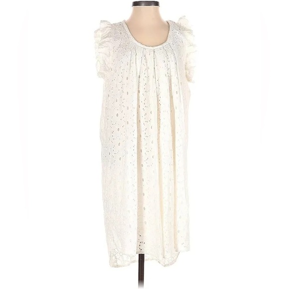 Beautiful 100% cotton white babydoll dress NWT ✨ - Picture 1 of 7